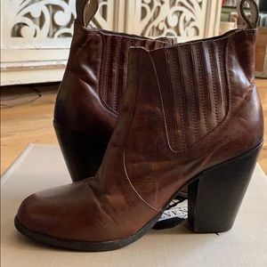 Freebird by Steven Brown Leather Booties, Size 10
